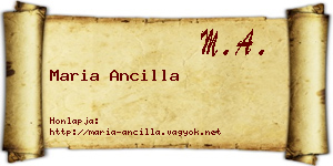 Maria Ancilla névjegykártya